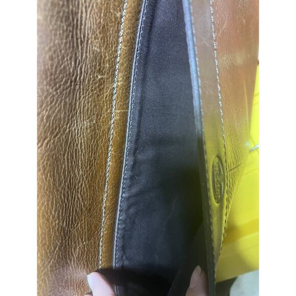 Real Leather Fossil Estate Portfolio Brief (Cognac) Briefcase/Attac - Picture 13 of 15